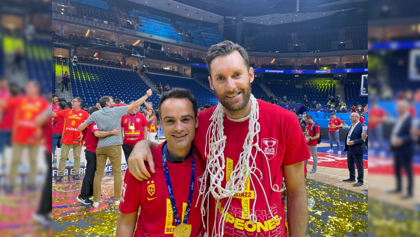 Jorge Lorenzo con Rudy Fernández, Eurobasket 2022