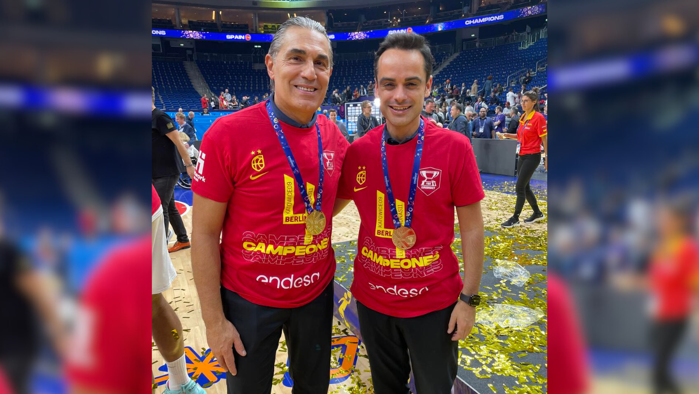 Jorge Lorenzo con Scariolo, Eurobasket 2022